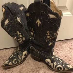 Corral Vintage Lizard Inlay Snip toe Boots